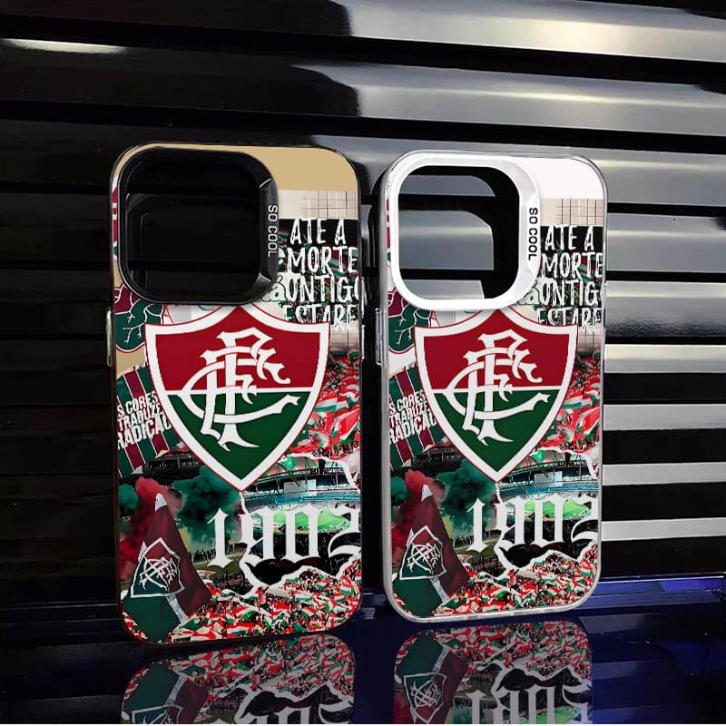 Capinha de celular Crachá Fluminense futebol Para iPhone 11 normal 12 13 15 17 16 Pro Max 15 Plus 14 Pro capa Capinha