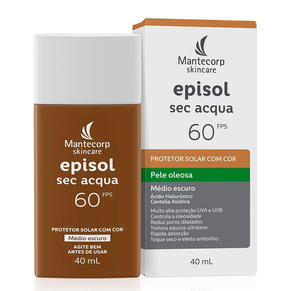 Protetor Solar Episol Sec Acqua FPS 60  | Médio Escuro 40mL