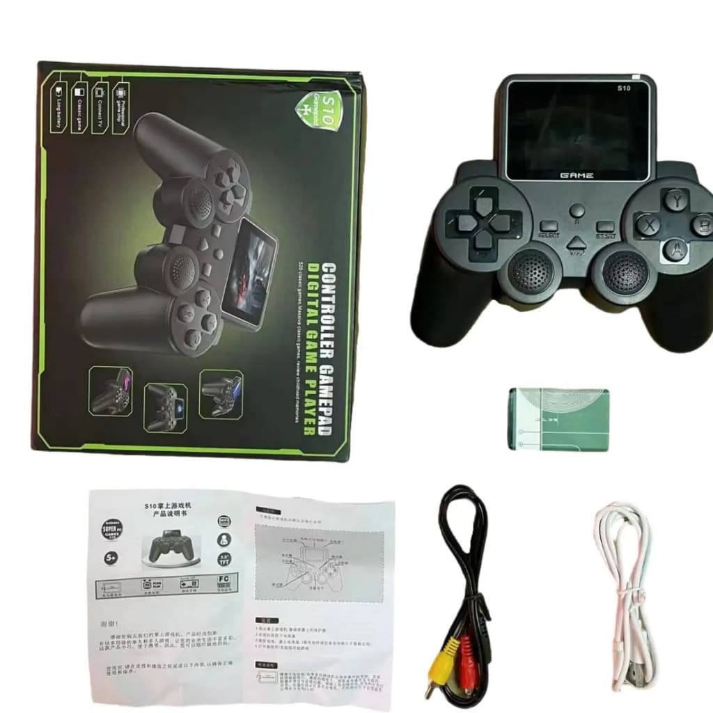 Controle de Vídeo Game Retro com Tela Led e 520 Jogos  S10 Judystore