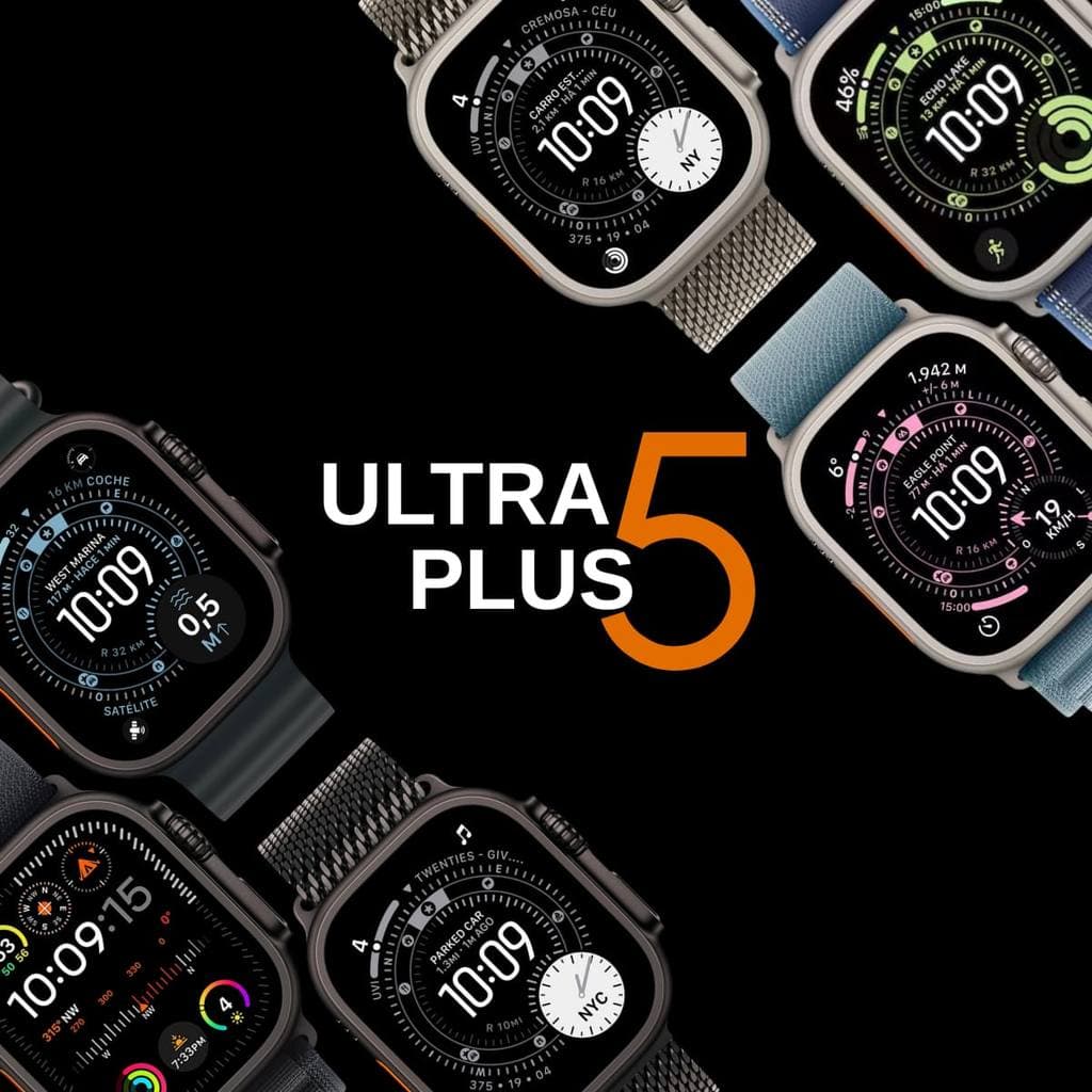 Relógio Smartwatch Ultra 5 Plus Super Amoled 8ATM lançamento 2026 Envio Imediato Microwear W69