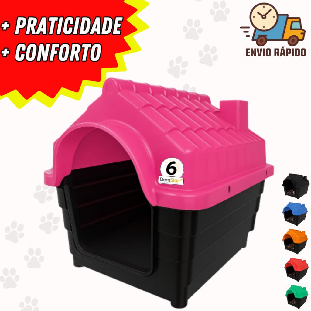 Casinha Cachorro Porte Médio N6 Casa  Pet Com Proteção Raios UV