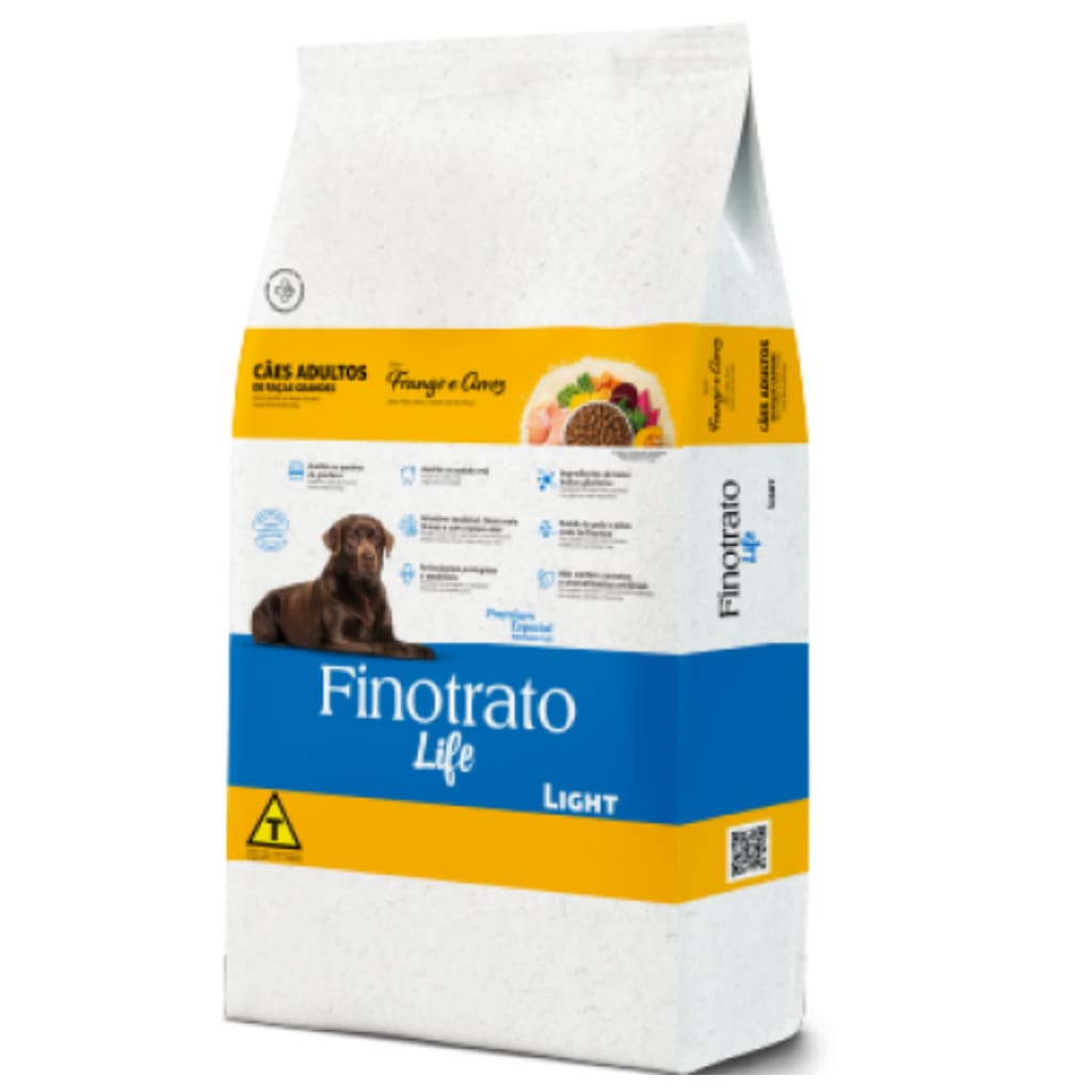 Ração Para Cachorro Finotrato Prime Light Cães de Raças Adultas de Raçã Grande 15kg