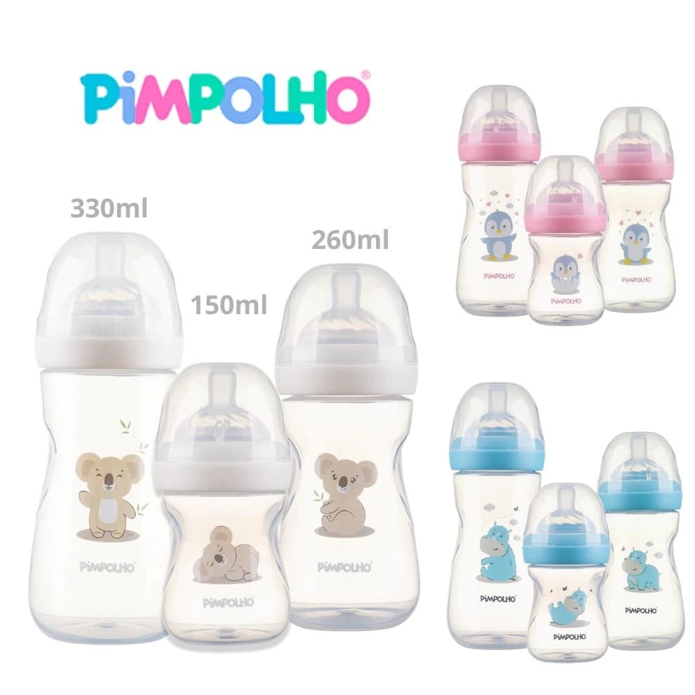 Mamadeira Pimpolho Serena Anticólica 150ml / 260ml / 330ml Mamadeira Anticolica Pimpolho