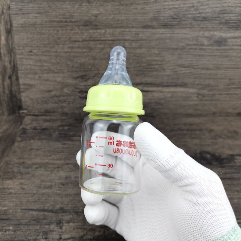 Calibre padrão bebê recém-nascido pequeno cristal diamante vidro garrafa de bebê 60ml Mini bebê recém-nascido água potáv