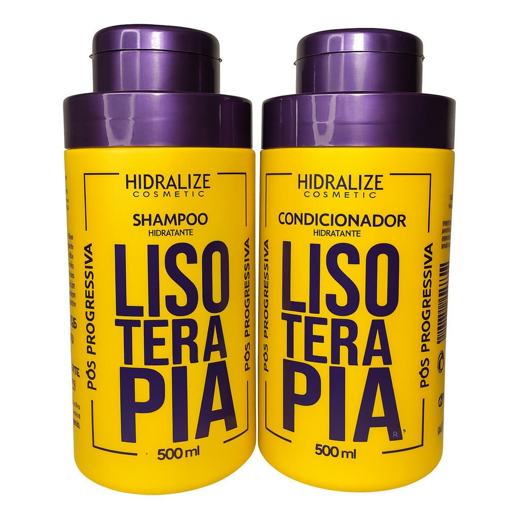 Kit Shampoo Condicionador Lisoterapia Hidratante Pos Quimica