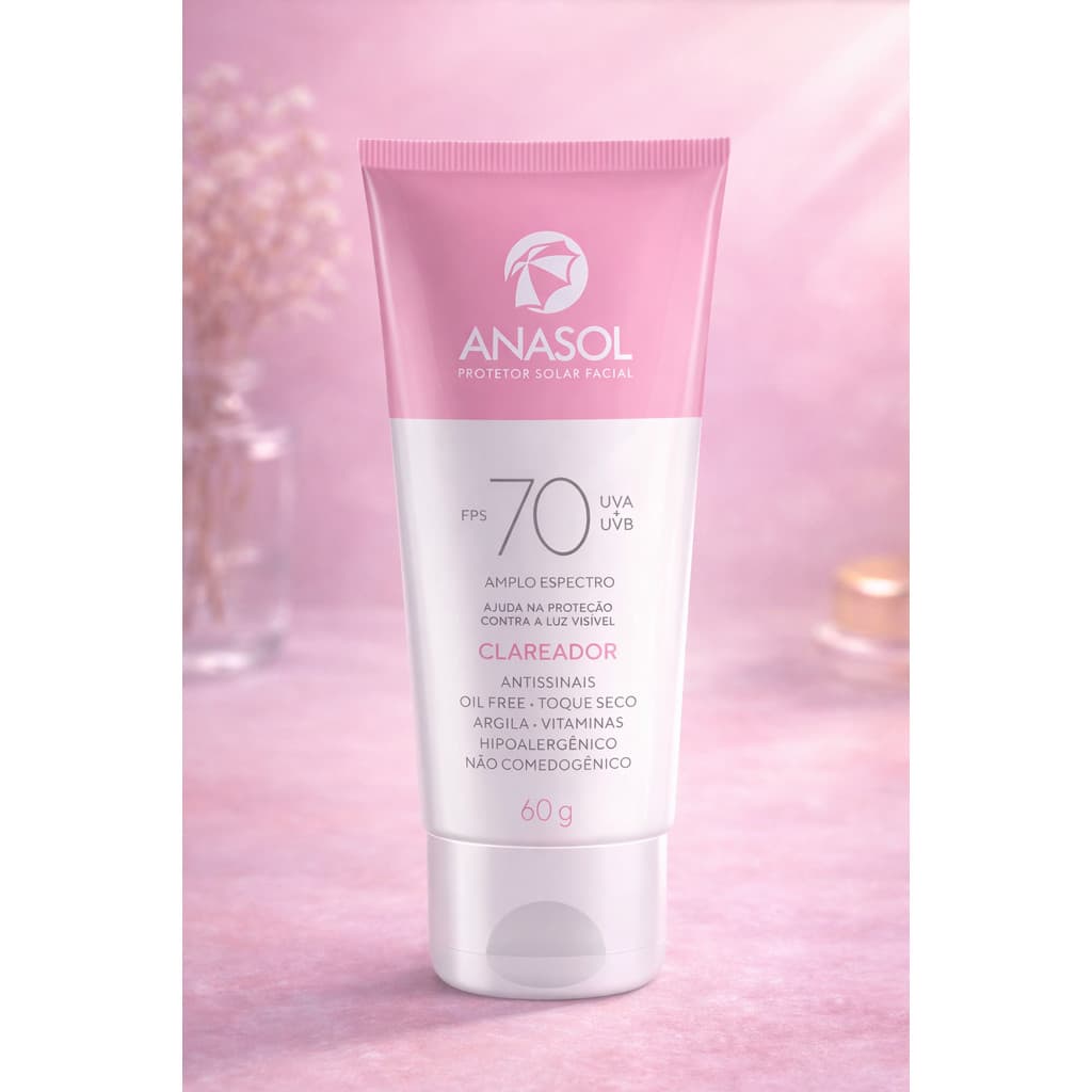 Anasol Protetor Solar Facial Clareador FPS 70 Oil Free