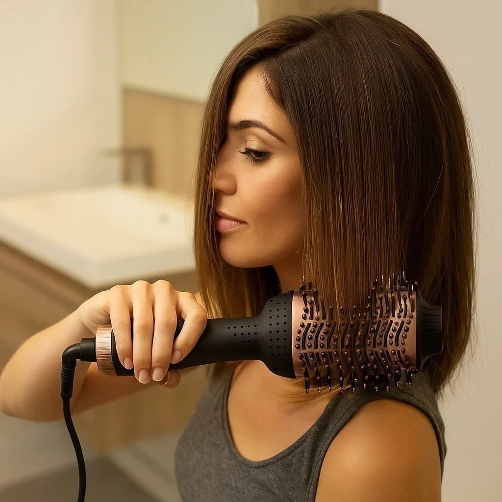Escova Secadora Cabelo Profissional Bivolt Alisadora Modeladora Volume