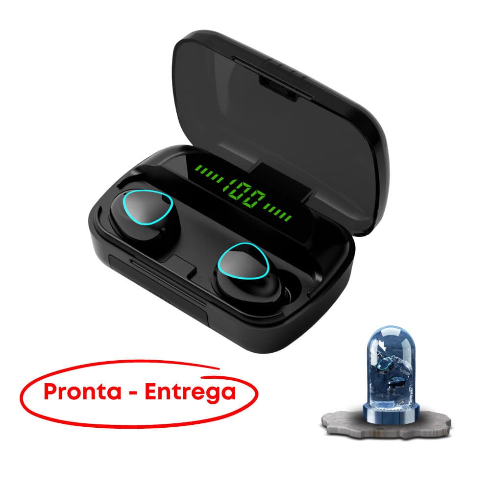 Fones de Ouvido Bluetooth M10 TWS 3500mAh: Estéreo 9D, À Prova D'água, Microfone, Caixa de Carregamento Sem Fio