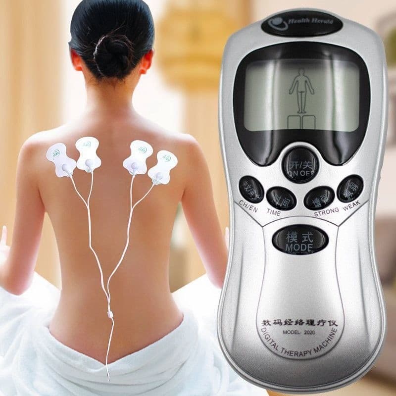 Aparelho de Fisioterapia Portátil com Choque Elétrico para Acupuntura Alivia Dores Musculares e Articulares massageador