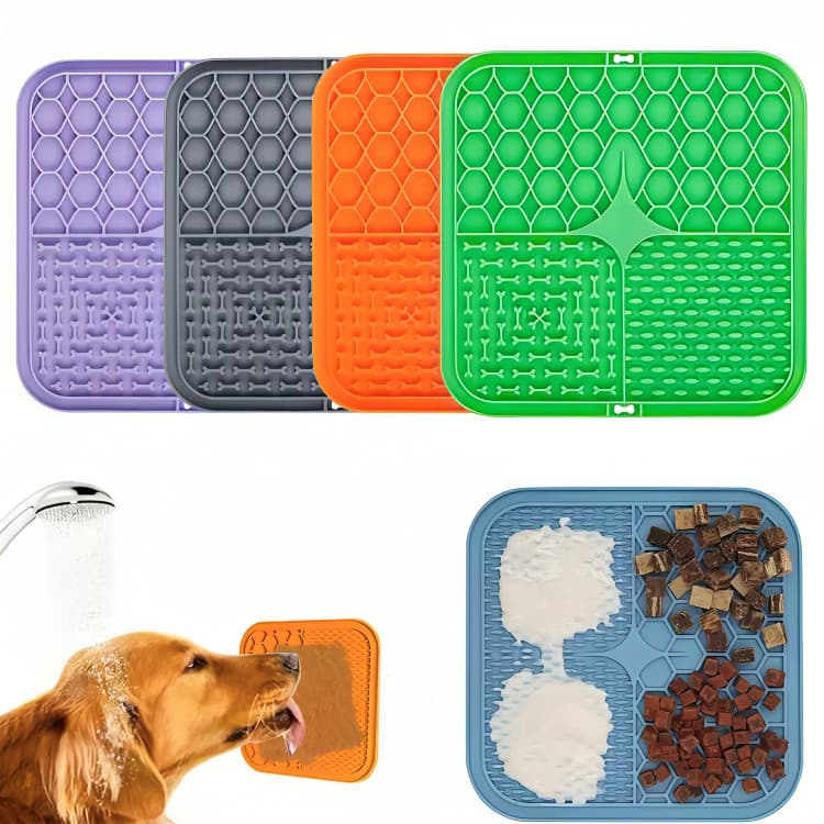 Comedouro De Pet Gato, Cachorro Lambedor Interativo Tapete De Lamber Ração Úmida Para Cachorro Gatos Pet Games