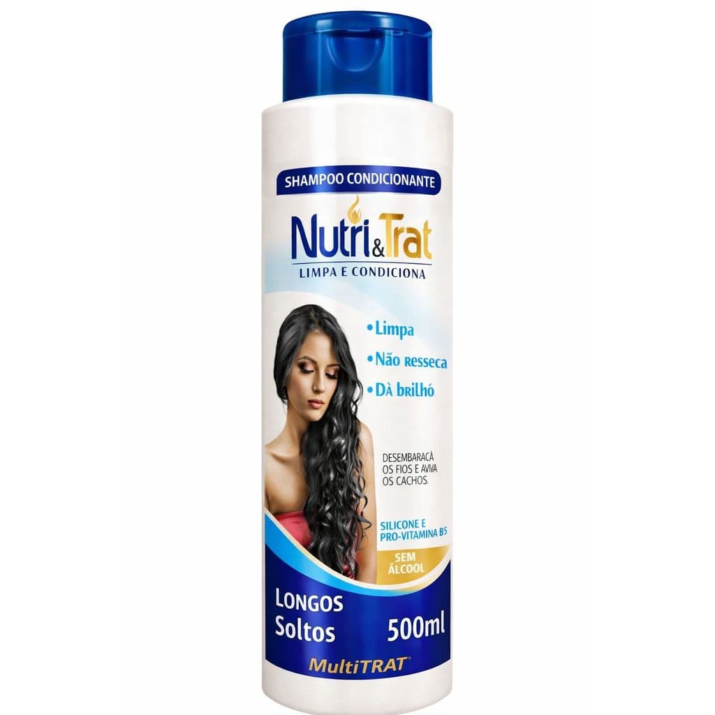 Shampoo Hidratante P/Cabelos Cacheados 500ml | Brilho Intenso e Maciez | Sem Ressecar - Nutri&Trat