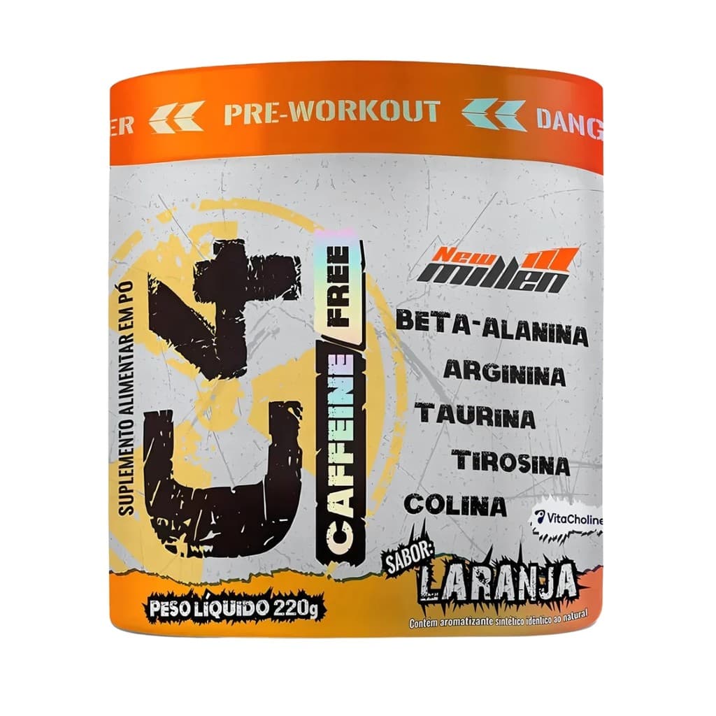 Pré Treino Sem Cafeína New Millen C4 Caffeine Free e Colina 220g 
