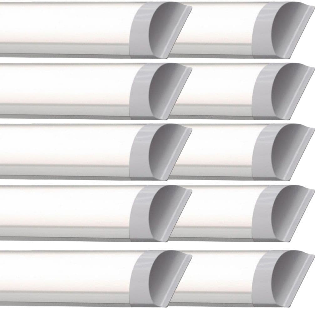 Kit 10 Luminárias Led Slim 18w Sobrepor 60cm Luz Branco Frio 6500K - Bivolt