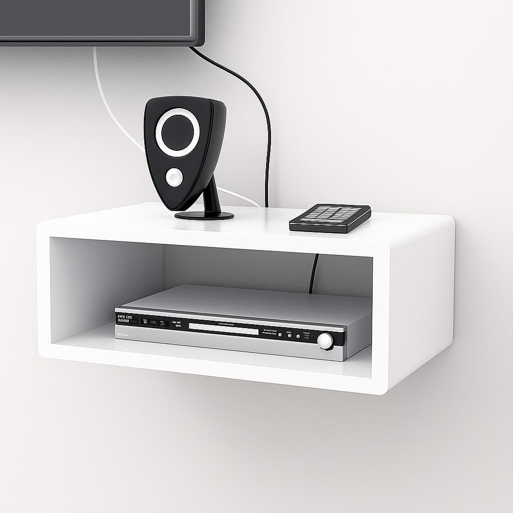 Suporte de Parede em MDF – Para Receptor, Conversor, Controle, Roteador e Mais - Envio imediato