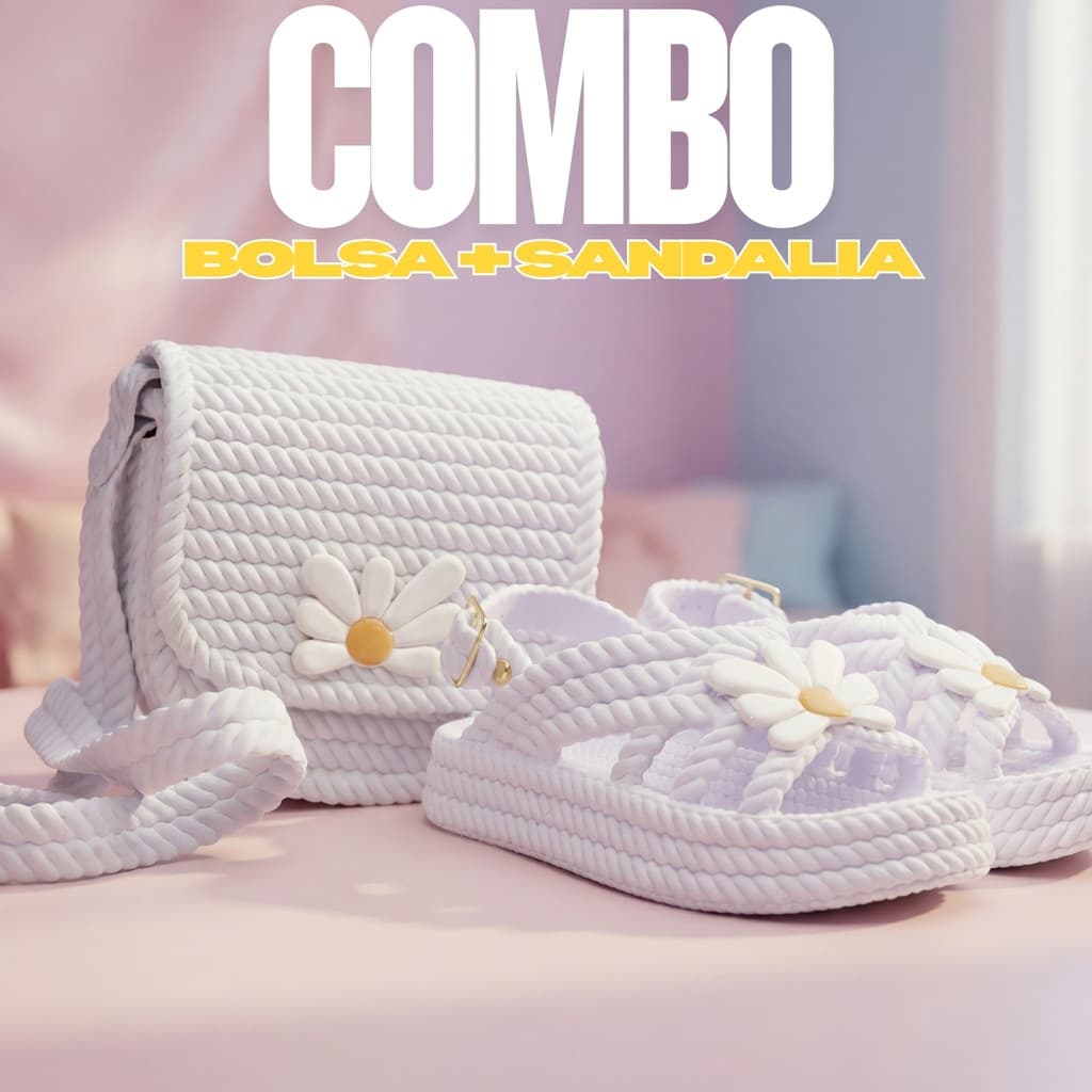 Kit Sandália Infantil Papete + Bolsa Juvenil Lançamento Confortável e Trançada