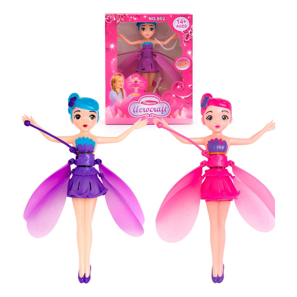 Boneca Fada Voadora Fadinha Magica Voa Sozinha Com Sensor