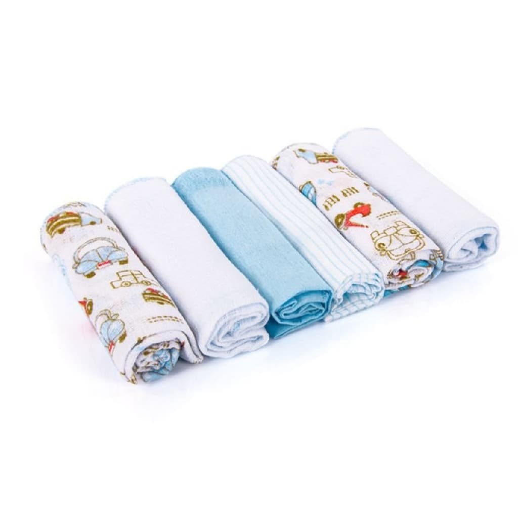 Kit 12 Toalhinhas Infantil 100% Algodao Paninho Boca Bebe Enxoval 30x30cm Crianca Recem Nascido