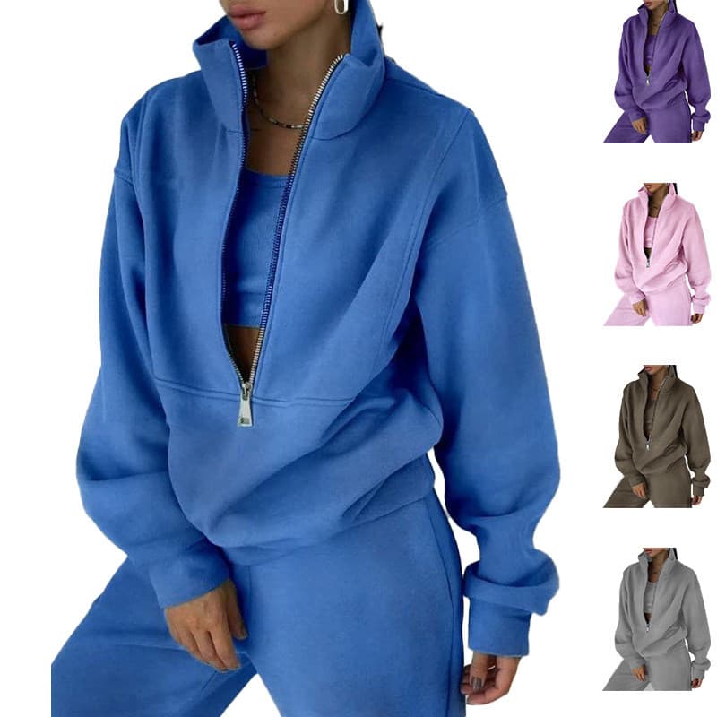 Conjunto feminino de duas peças, nova coleção primavera 2026, moletom de lã estilo ins, conjunto esportivo casual e mode