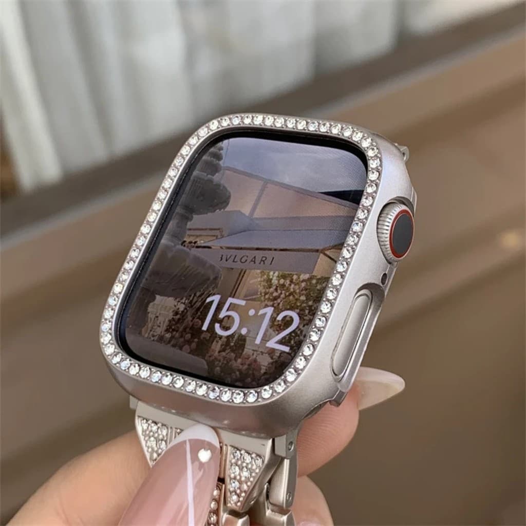 Case Strass Brilhante Relogio Smartwatch Ultra 49mm Series 7 8 9 S10 S11 38 40 41 42 44 45 46mm