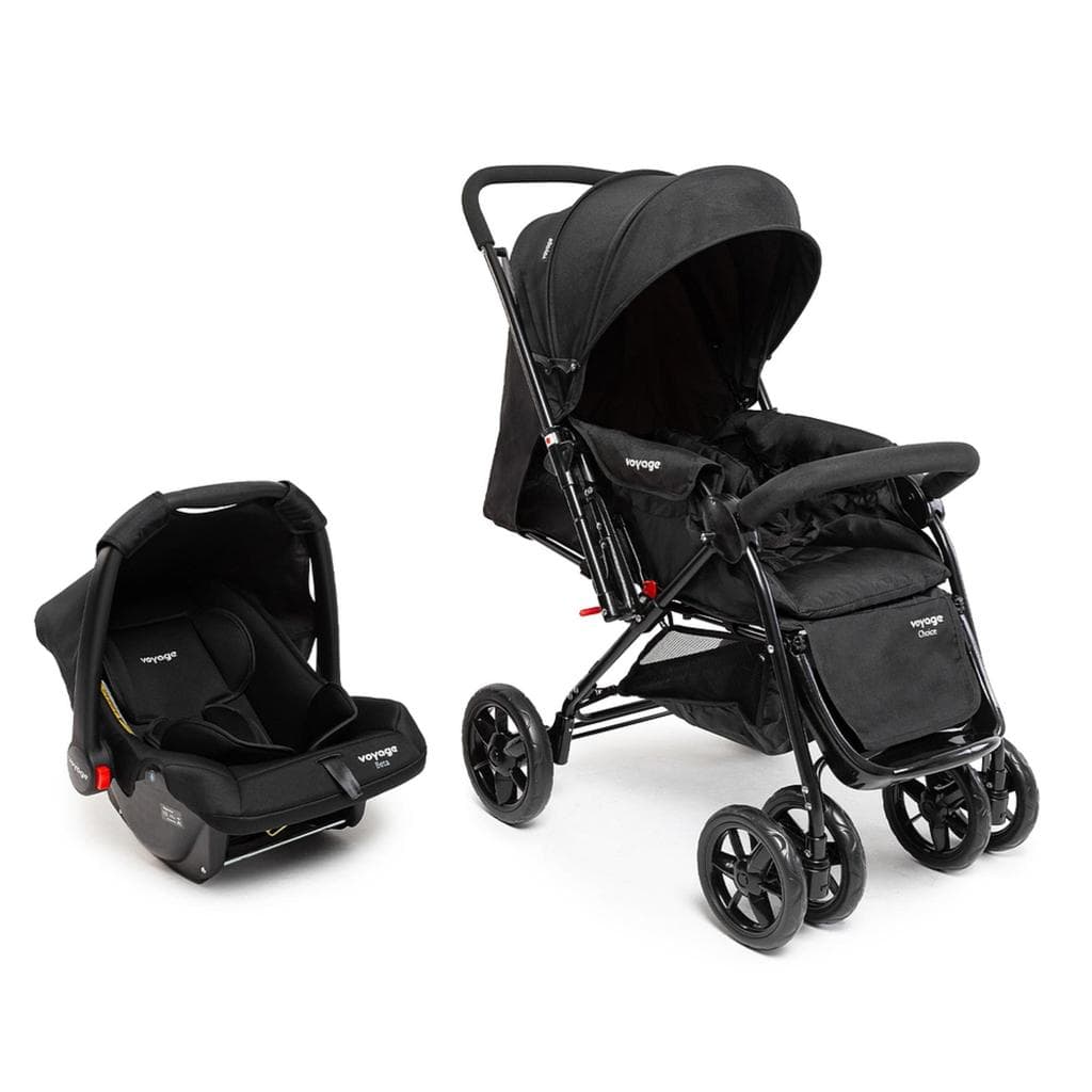 Carrinho De Bebê Com Bebê Conforto Travel System Alça Reversível Choice Voyage
