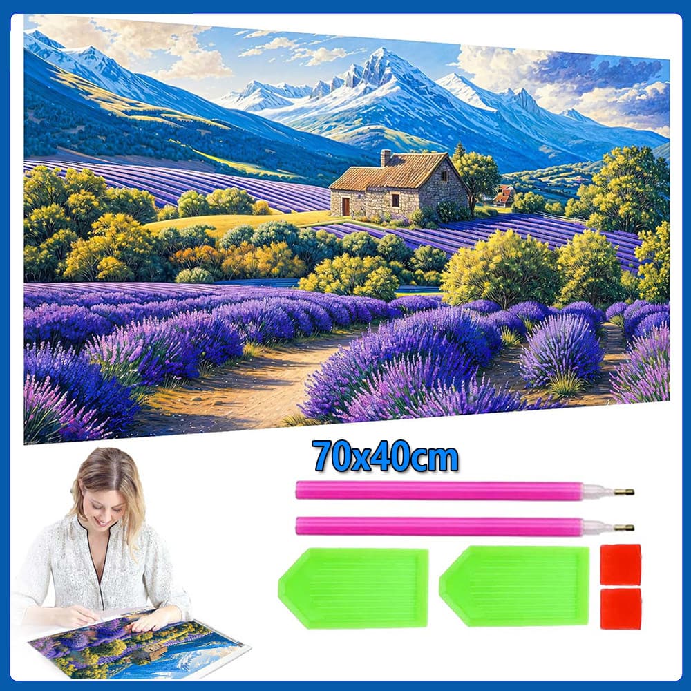 70x40cm Chalé Pintura Diamante 5D Pintura de Diamante Conjunto De Pintura Com Diamante Conto De Quadrado 5D Kits