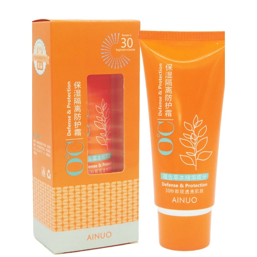 Ainuo Protetor Solar Hidratante Isolamento Creme Protetor Múltiplo Protetor Solar Branqueador de Água FPS50/PA++ Hidrata
