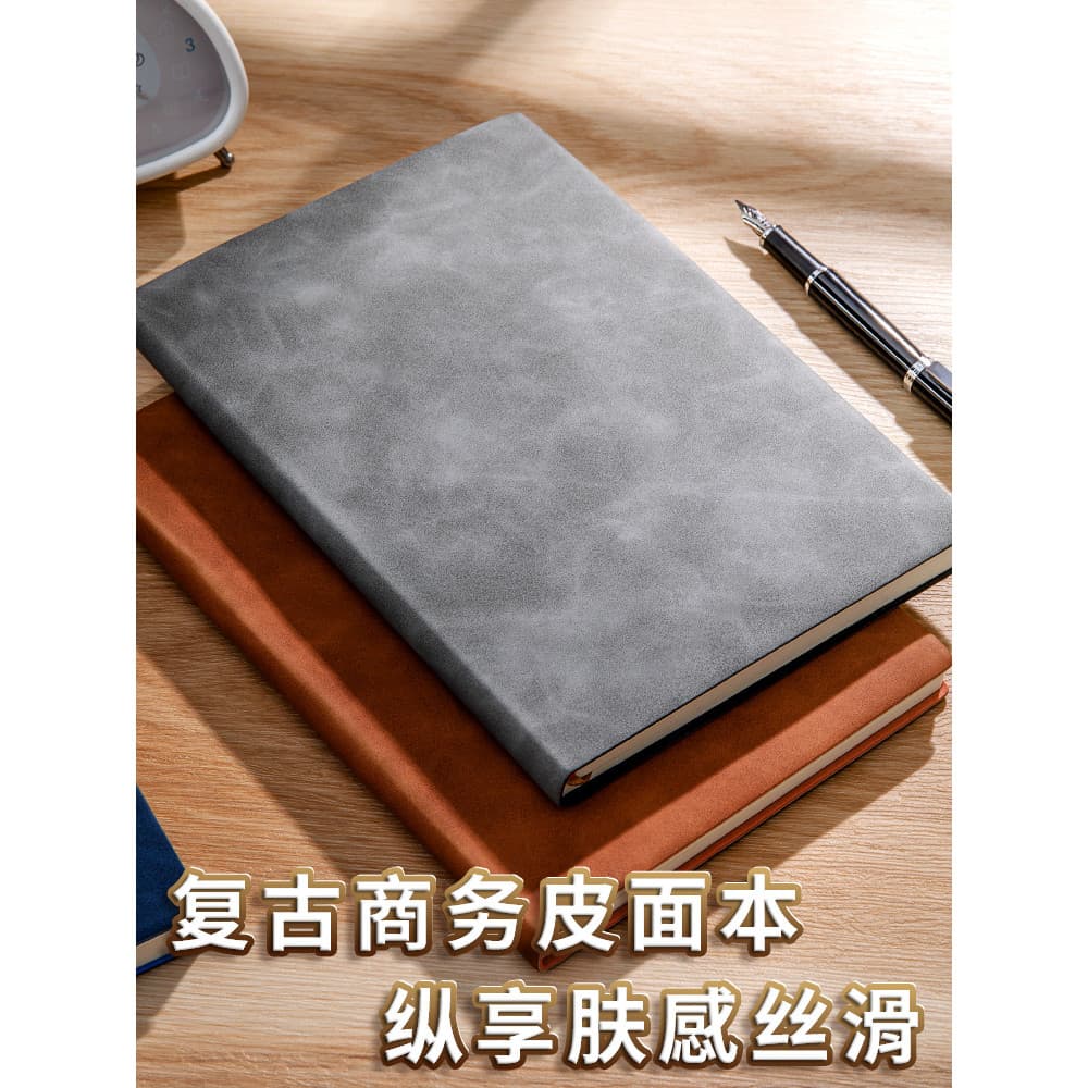 Caderno de couro com sensação de pele Notebook Notebook Escritório Reunião Registro Notebook Bloco de notas de couro mac