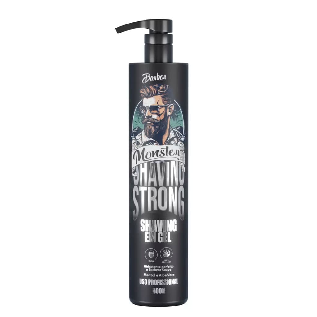 Shaving Gel Barbear Refrescante mentolado Aplicação Transparente 500ml  Pra Fazer Barba Pezinho E Navalhado Hidratante