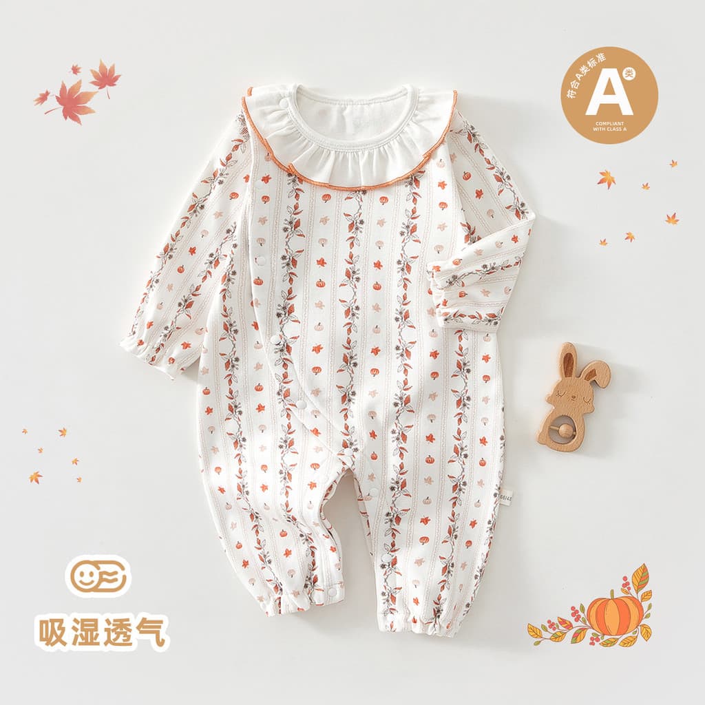 Bebê roupas de uma peça primavera outono estilo bebê menina roupas de verão puro algodão macacão estilo princesa roupas 