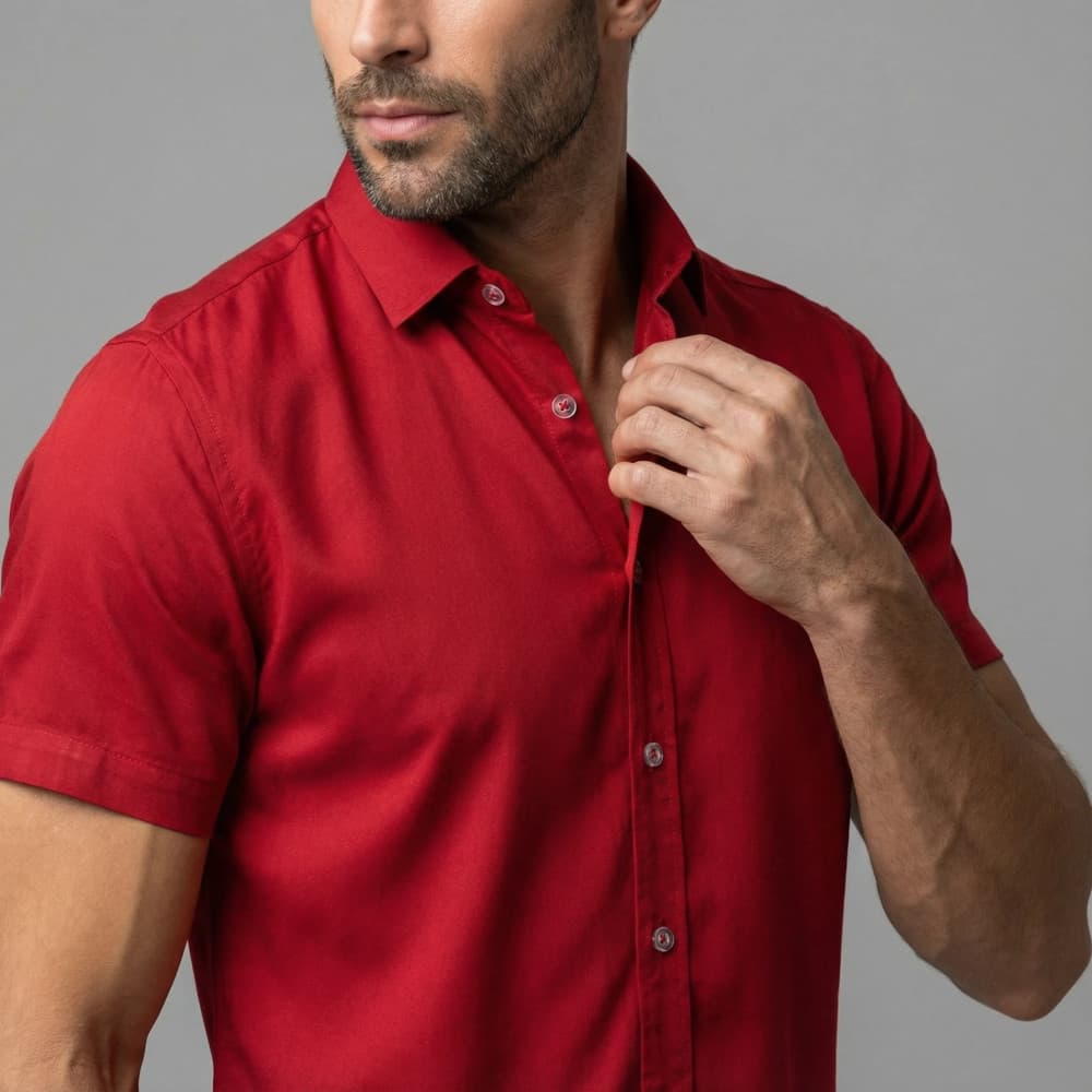 GG Tamanho Grande Especial Camisa Roupa Social Masculina Slim Social Luxo Manga Curta Seca Rápido