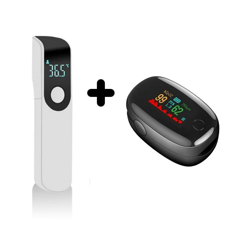 4UHO Mini Termômetro Digital Portátil Sem Contato Para Monitor De Oxímetro De Cabeça E Dedo Configurações Domésticas