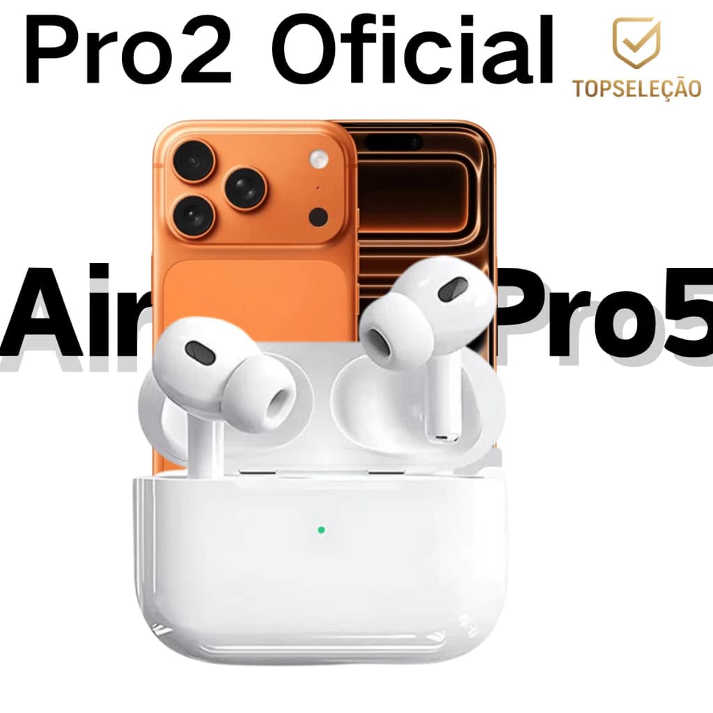 Fone De Ouvido Bluetooth Air Pro 2 Fone de Ouvido Bluetooth Pro5 Premium | Cancelamento de Ruído Ativo