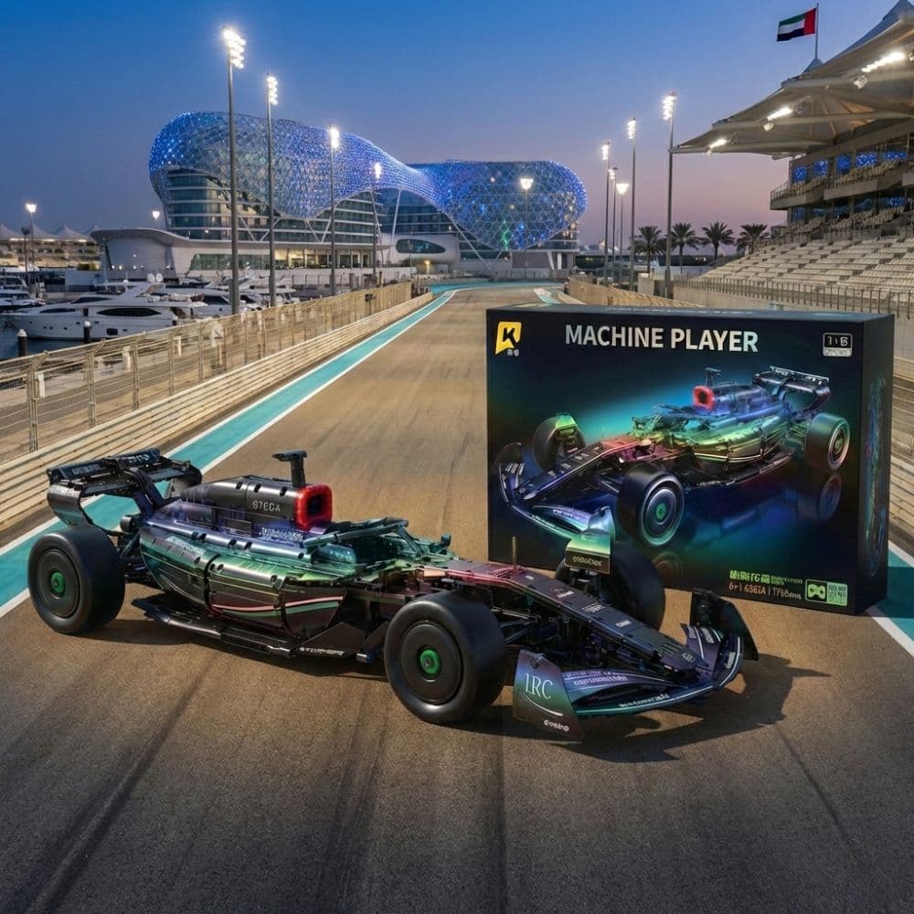 Carro F1 Tipo LEGO Mercedes Escala 1/8 com 1764 peças 68 cm Bloco de Montar Excelente Preço