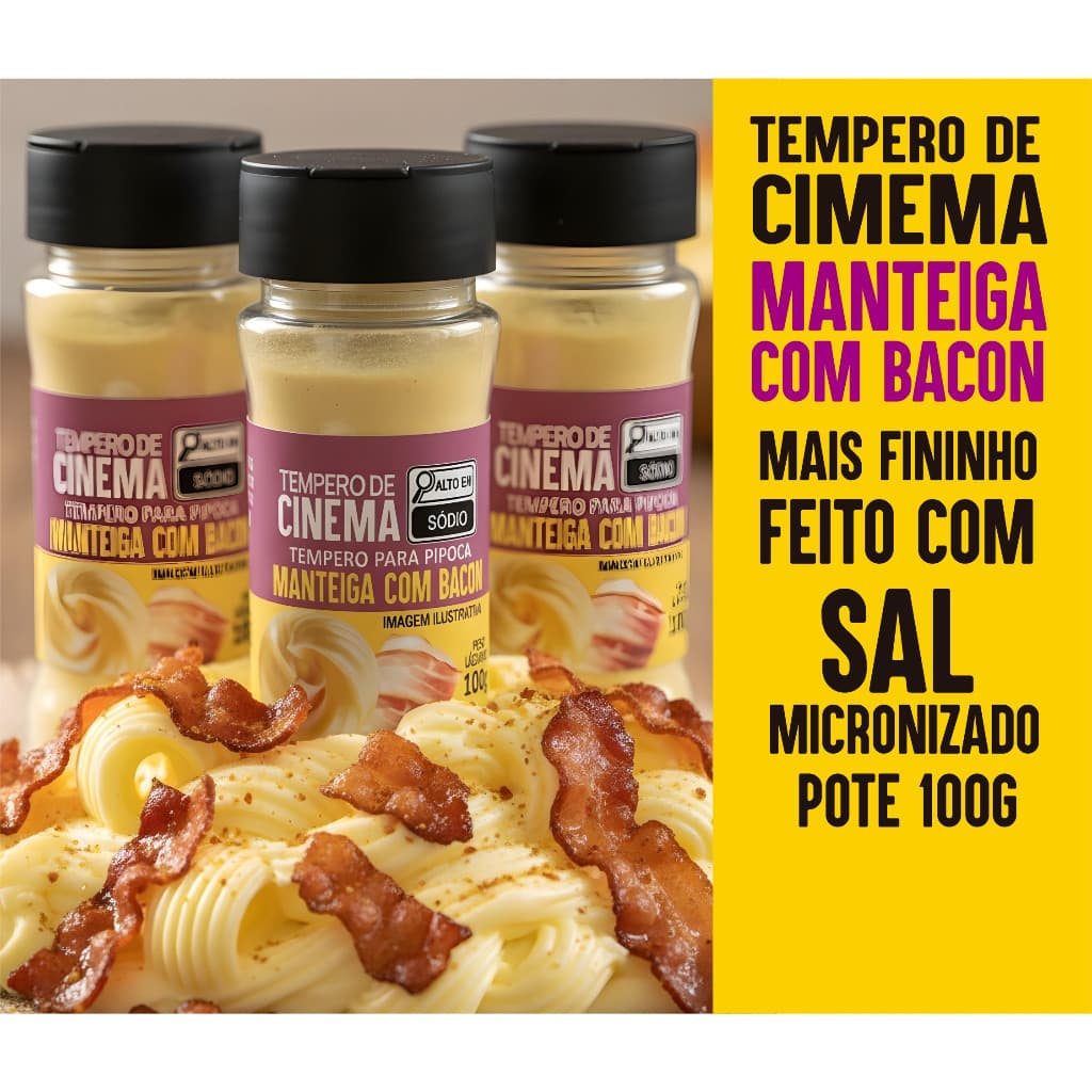 Tempero Especial para Pipoca Manteiga com Bacon 100g - Mais Tempero Oficial