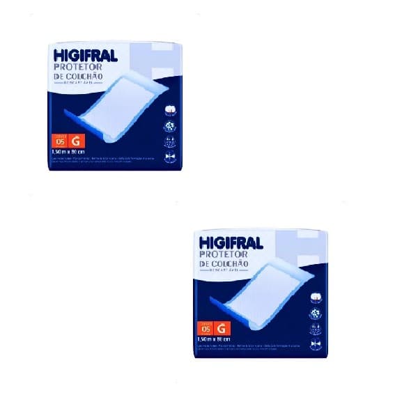 Kit 2 Protetor De Colchão Descartável 1,50X80 G 5Un-Higifral