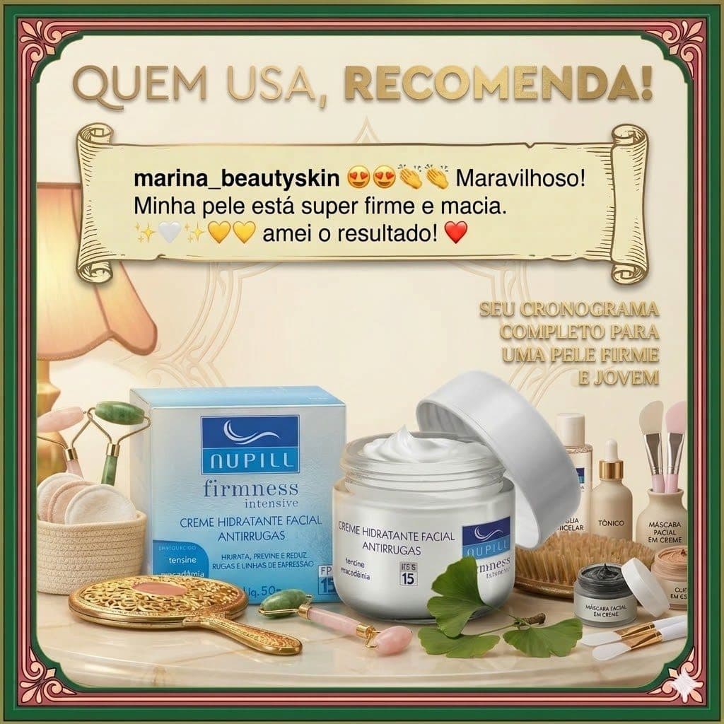 Creme Facial Antirrugas Nupill Firmness Intensive FPS 15 – Pele Firme e Hidratada 50g