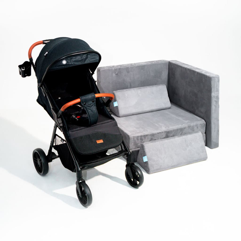Kit Bebê Carrinho Dobrável Freso e Sofá Soft Play Modular