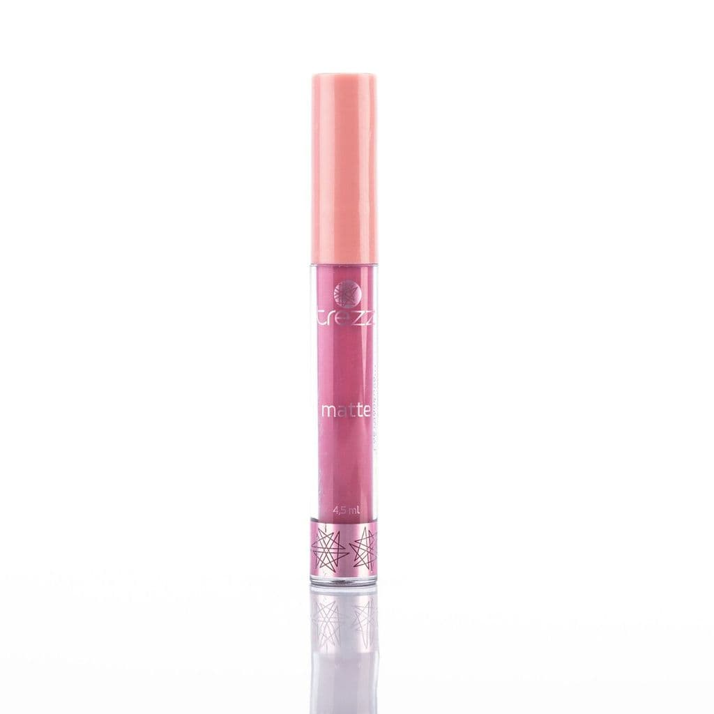 Batom Líquido Matte Trezz Cor Rosa Amorosa 4,5ml - Longa Duração
