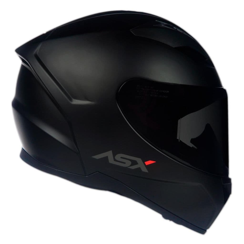 Capacete Asx City Para Moto Unissex Preto Fosco Solido + Viseira Fume ASX Original