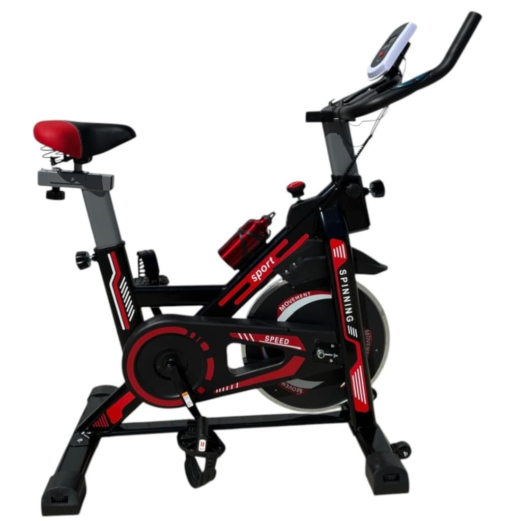Bicicleta Ergométrica Spinning Vermelha - Semi Profissional