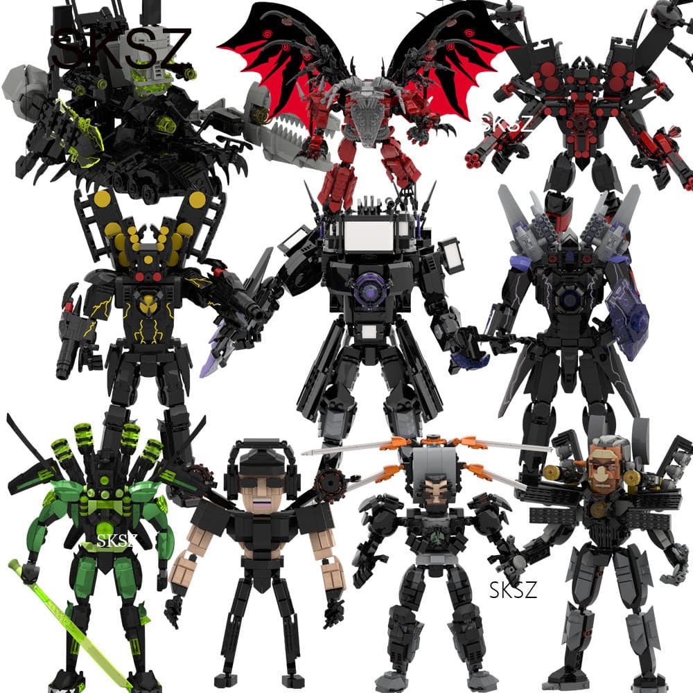 Compatível com Lego Skibidi Toilet Titan Speakerman/TV Man Speaker Monitor Blocos de Montar Brinquedo para Meninos