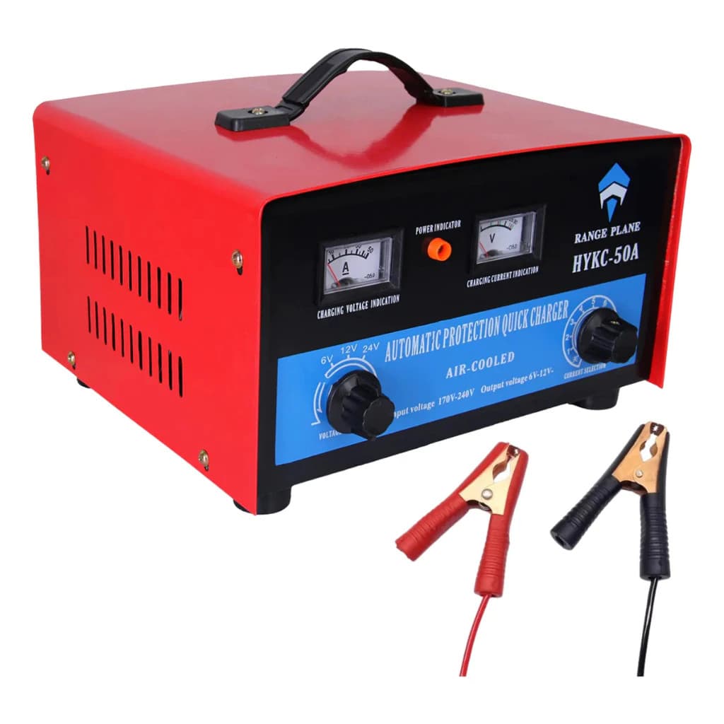 Carregador Bateria Auxiliador 12V 24V 50 Amperes Automotiva