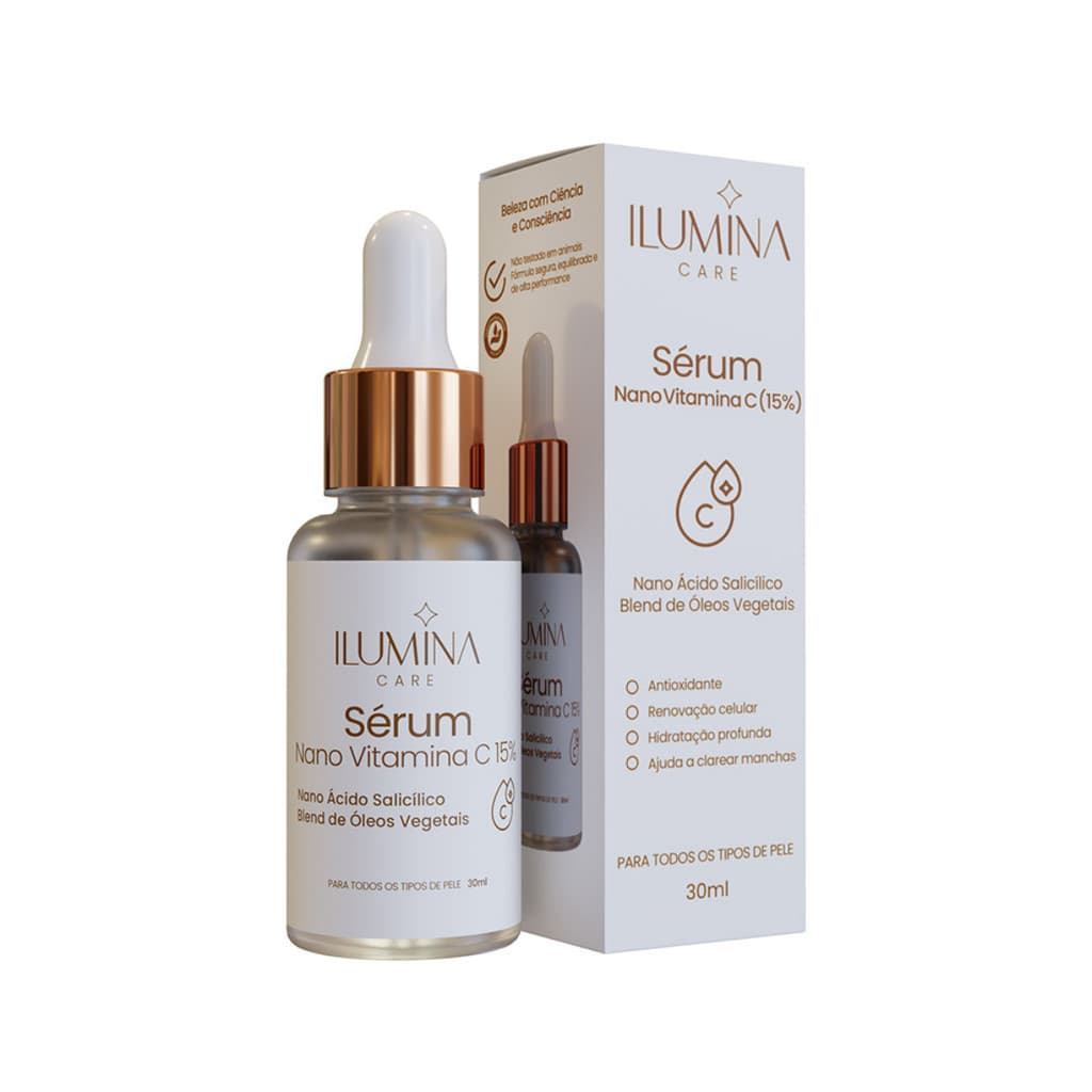 Sérum Renovador Nano Vitamina C 15% 30ml Ilumina Care