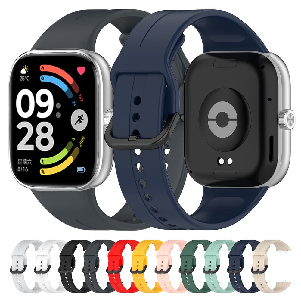 Strap Pulseira De Silicone Para Relógio Smartwatch Redmi Watch 6 Active/Lite 6 5 4/Mi Band 9 8 Pro Exercício Acessórios