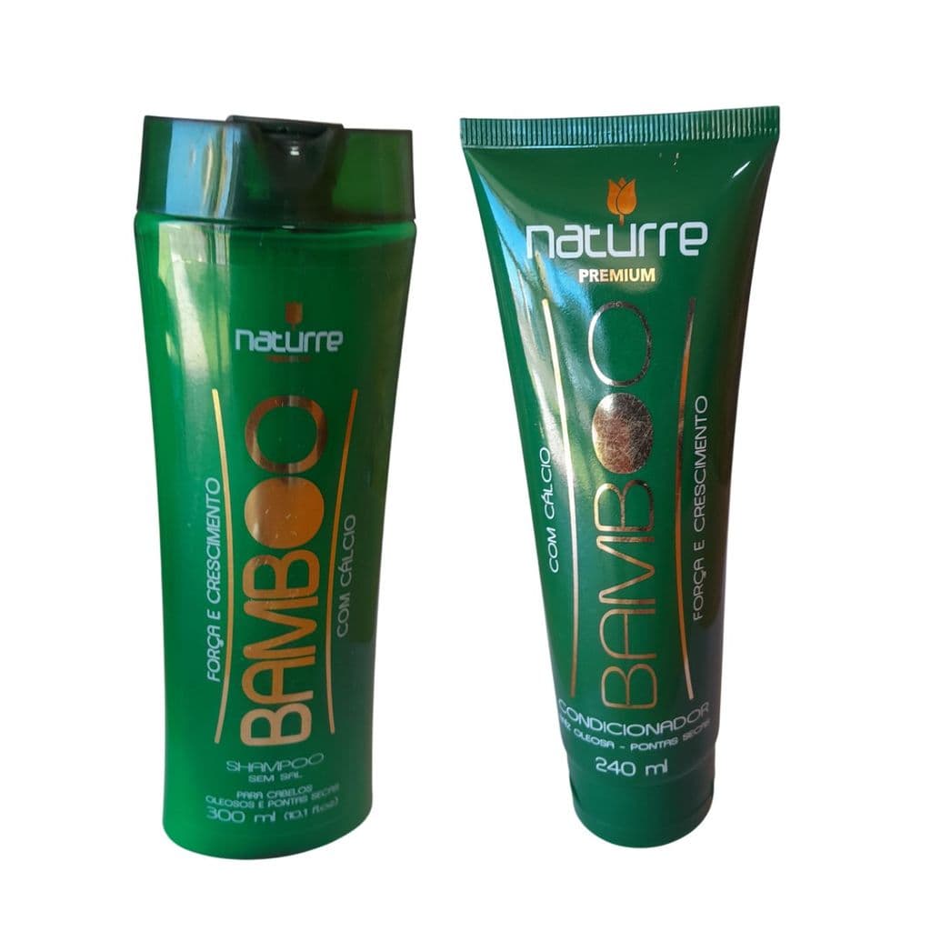 Kit shampoo e condicionador bamboo naturre Cálcio Hidratante