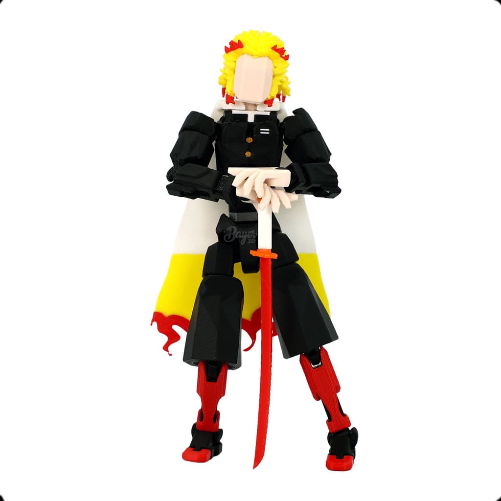 Boneco Dummy 13 – Kyojuro Rengoku (Demon Slayer) – Multi Articulado