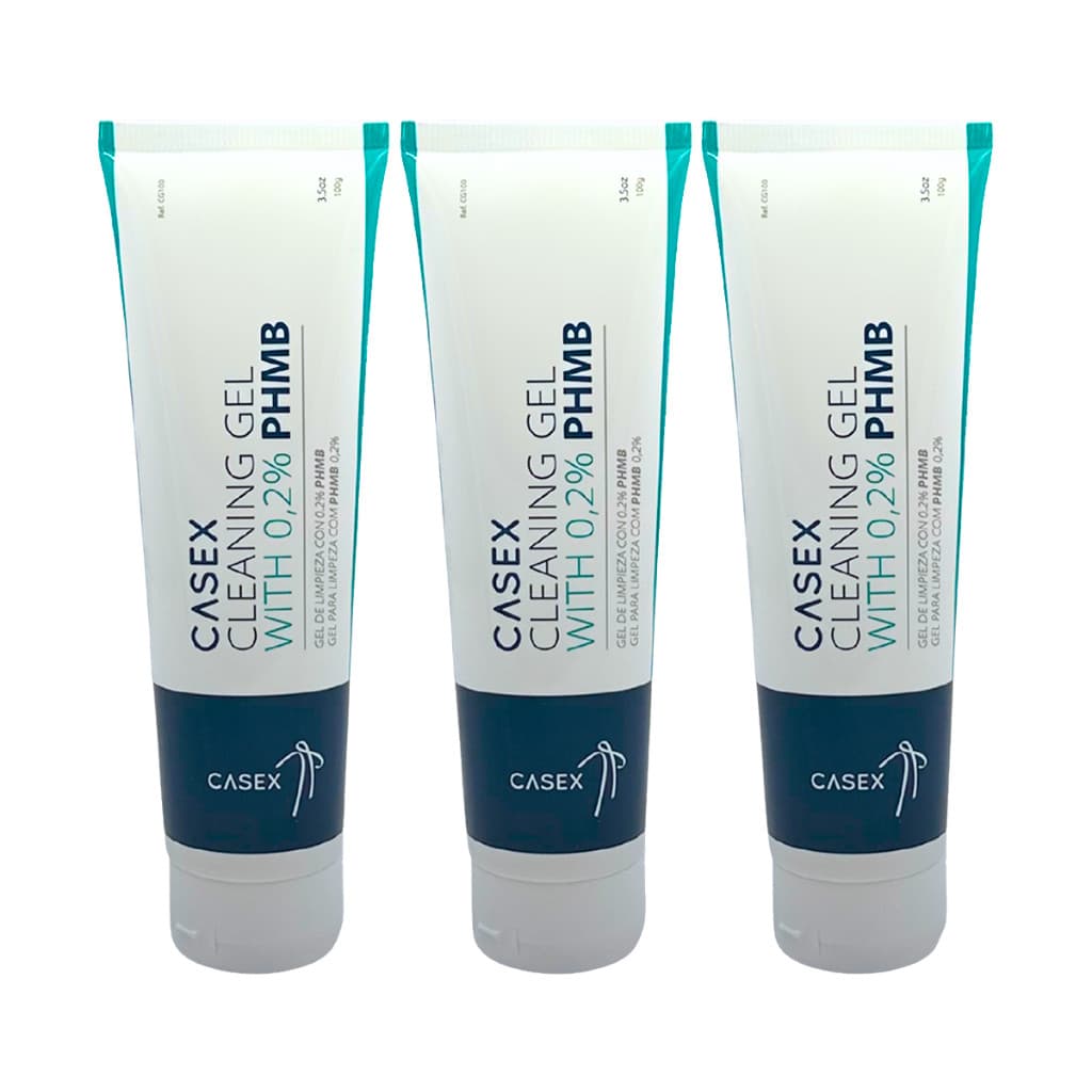KIt 3 Hidrogéis Clean-Hex Casex 100g | PHMB 0,2% | Antimicrobiano + Cicatrizante