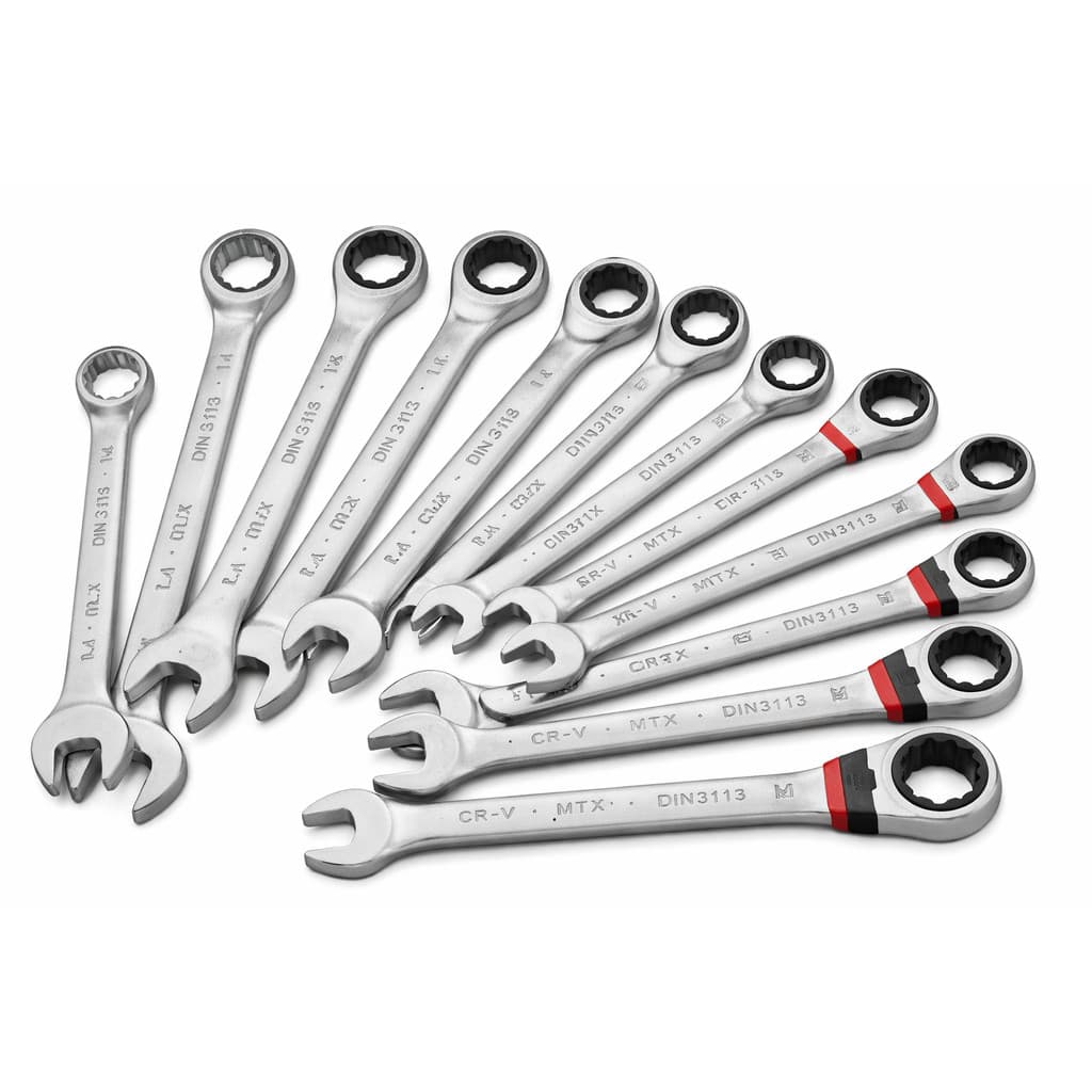 JOGO CHAVE COMBINADA CRV MTX 8 A 19MM COM E SEM CATRACA