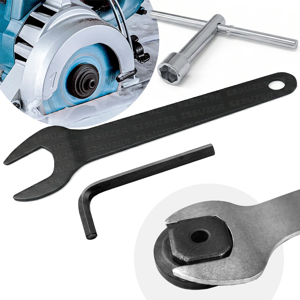 Kit Completo chaves apertar trocar disco flange parafuso Serra Marmore Chaves fixa, T e allen