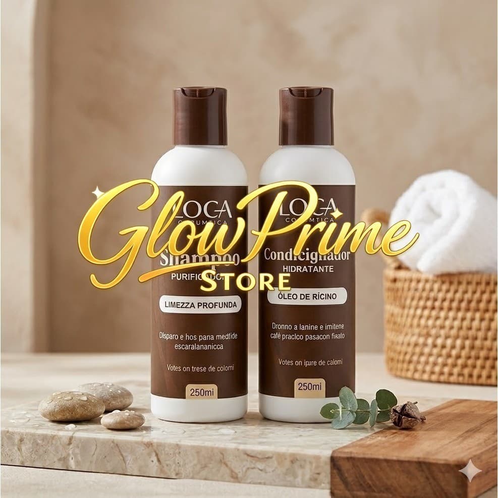 Kit Loca Cosmetics Shampoo Purificador + Condicionador Hidratante 250ml | Cabelos Hidratados